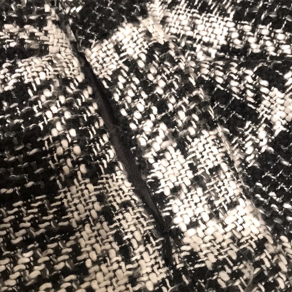 Vintage Ann Taylor Plaid Skirt, Black & White - Picture 4 of 7